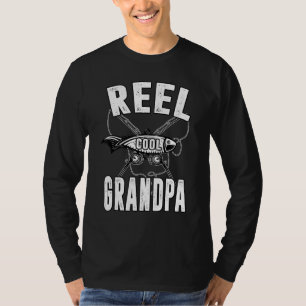 Mens Reel Cool Grandpa Fishing Dad  Father's Day T-Shirt