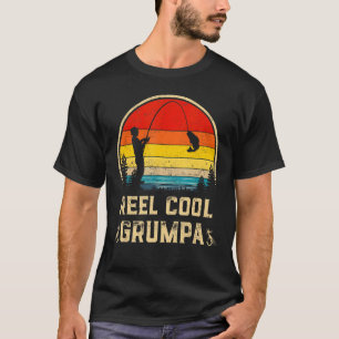 Mens Reel Cool Grumpa Fishing  Fun Fathers Day Fis T-Shirt
