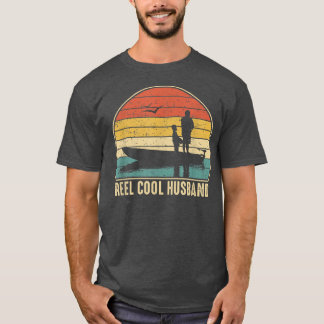 Mens Reel Cool Husband FishingFunny Fish Vintage T-Shirt