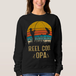 Mens Reel Cool Opa Fishing Fun Fathers Day Fisher Sweatshirt