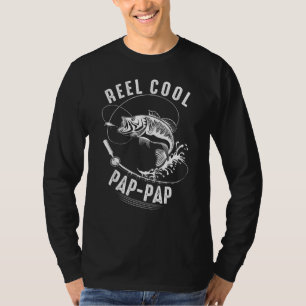 Mens Reel Cool Pap Pap Fishing Father's Day Fisher T-Shirt