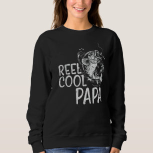 Mens Reel Cool Papa Dad  Fishing Father's Day Gran Sweatshirt