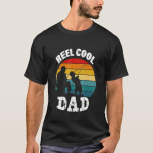 Mens Reel Cool Papa Fishing Dad Father's Day Fish T-Shirt