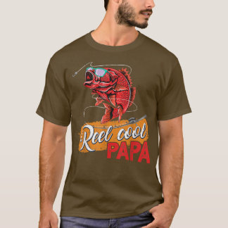 Mens Reel Cool Papa Fishing s, Fun Fathers Day Fis T-Shirt