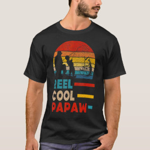 Mens Reel Cool Papaw Fisherman Daddy Father Day F T-Shirt