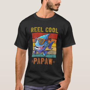 Mens Reel Cool Papaw Fisherman Funny Papaw Father T-Shirt