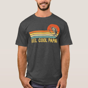 Mens Reel Cool Papaw FishingFunny Fish Vintage T-Shirt