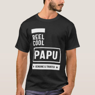 Mens Reel Cool Papu   Father Grandpa Gift T-Shirt