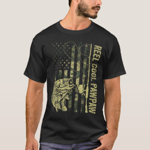 Mens Reel Cool Pawpaw Camouflage American Flag Fat T-Shirt