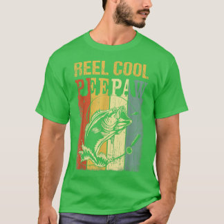 Mens Reel Cool Peepaw Fishing Shirts, Fun Fathers T-Shirt