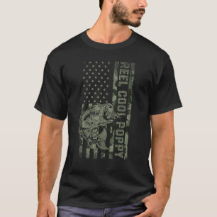 Mens Reel Cool Poppy Camouflage American Flag Fath T-Shirt