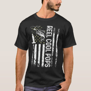 Mens Reel Cool Pops For Daddy Fisherman B Day Fath T-Shirt