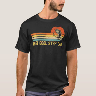 Mens Reel Cool Step Dad Fishing Fish Vintage T-Shirt