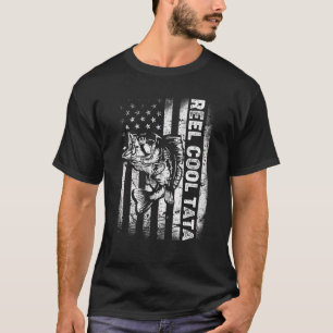 Mens Reel Cool Tata Fishing Fish Vintage T-Shirt