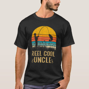 Mens Reel Cool Uncle Fishing Fun Fathers Day Fish T-Shirt