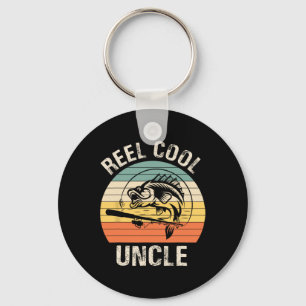 Mens Reel Cool Uncle Fishing Funny Gift For Men  Keychain
