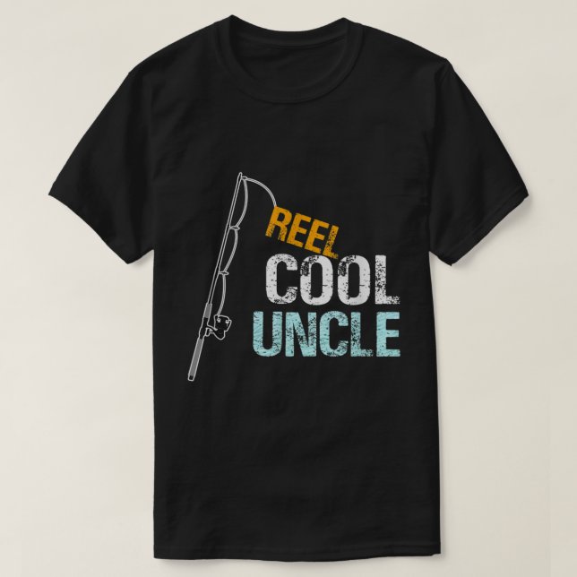 Mens Reel Cool Uncle graphic Uncle Gift from Niece T-Shirt (Design Front)