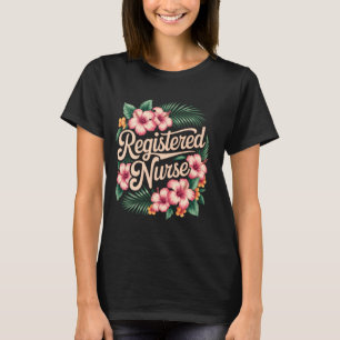 Mens registered nurse hawaiian summer vibes T-Shirt