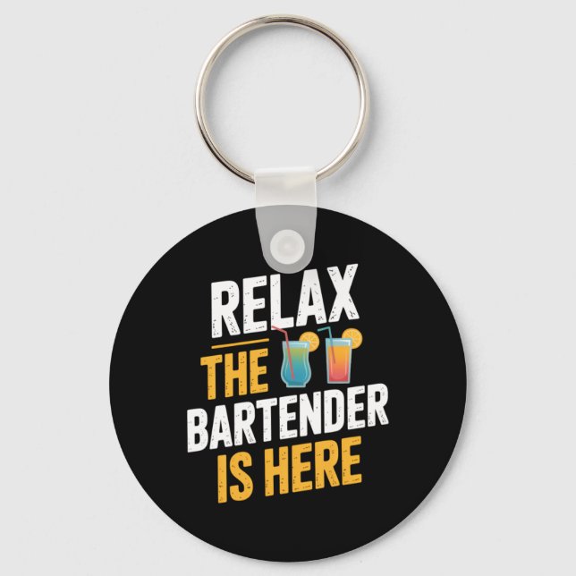 Mens Relax The Cool Kidender Is Here Funny Cool Keychain (Front)