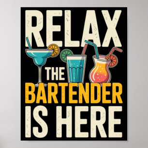Mens Relax The Cool Kidender Is Here Funny Cool Poster
