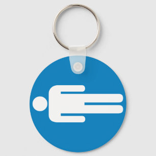 Men's Restroom Highway Sign Keychain
