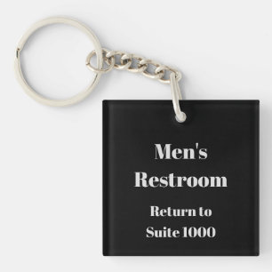 Men's Restroom Return To Suite Template Keychain