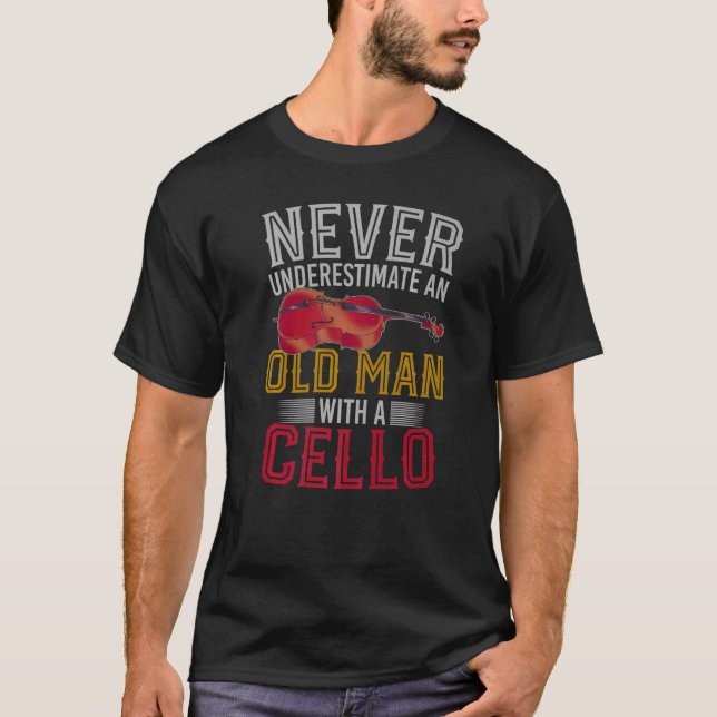 Mens Retired Cello Player Men Cellist Retirement F T-Shirt (Front)