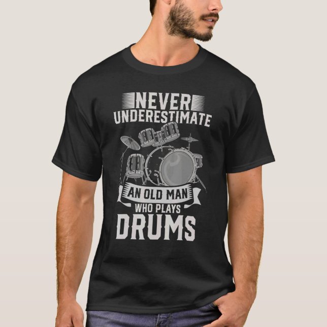 Mens Retired Drummer Music Retirement Musician  Dr T-Shirt (Front)