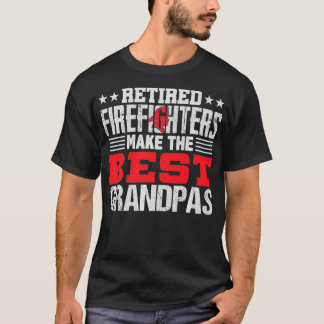 Mens Retired Firefighter Grandpa T  Fireman Gift T-Shirt