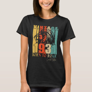 Mens Retro 1931 91 Year Old Lion 91st Birthday T-Shirt