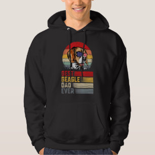 Mens Retro Best Beagle Dad Ever Father's Day Hoodie