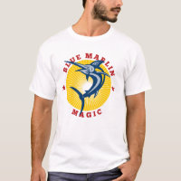 Mens Retro Blue Marlin Magic T-Shirt