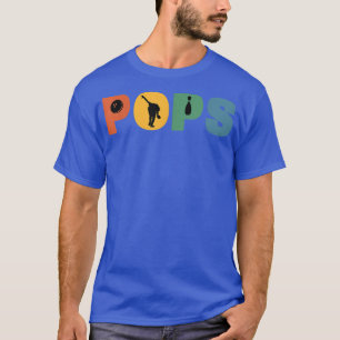 Mens Retro Bowling Grandpa Bowling Pops Grandfathe T-Shirt