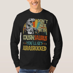 Mens Retro Cousinsaurus Dinosaur Rex Vintage Fathe T-Shirt