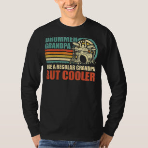 Mens Retro Drummer Grandpa Like A Regular Grandpa T-Shirt