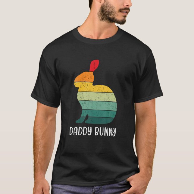 Mens Retro Family Easter Bunny Men Dad Papa Easter T-Shirt (Front)