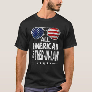 Mens Retro Father's Day All American Father In Law T-Shirt