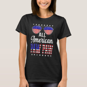 Mens Retro Father's Day All American Paw Paw Us Fl T-Shirt