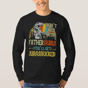 Mens Retro Fathersaurus Dinosaur Rex Vintage Fathe T-Shirt