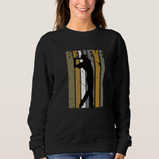 Mens Retro Golf Golfing Vintage Distressed Brown O Sweatshirt