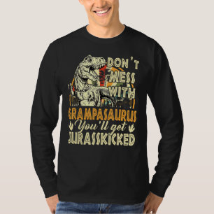 Mens Retro Grampa Rex Saurus Father's Day Christma T-Shirt