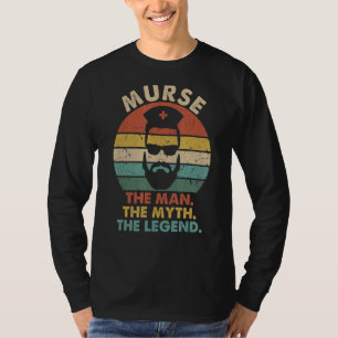 Mens Retro Murse Male Nurse Rn Lpn Cna T-Shirt