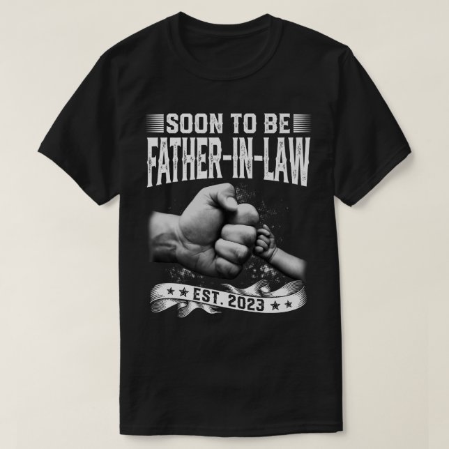 Mens Retro New Daddy Soon To Be FatherInLaw 2023 F T-Shirt (Design Front)