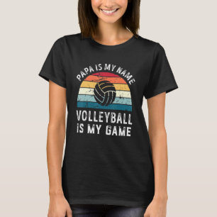 Mens  Retro Papa Volleyball Is My Game Father's Da T-Shirt