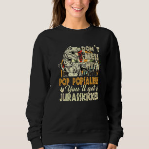Mens Retro Pop Pop Rex Saurus Father's Day Christm Sweatshirt