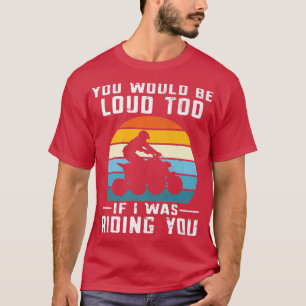 Mens Retro Quad Bike Riding ATV Rider All-Terrain  T-Shirt
