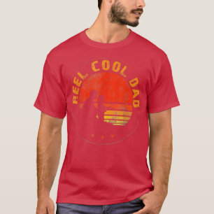 Mens Retro Reel Cool Dad Fishing Daddy Vintage Fat T-Shirt