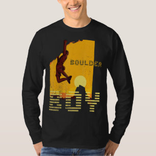 Mens Retro Rock Climbing Vintage Climbing Sunset B T-Shirt