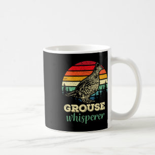Mens Retro Ruffed Grouse Whisperer Bird Hunting Bi Coffee Mug