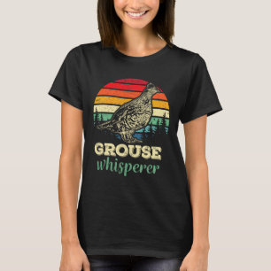 Mens Retro Ruffed Grouse Whisperer Bird Hunting Bi T-Shirt